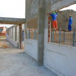 Obras da Escola Municipal da Coroa do Meio avançam para a fase de revestimento - Fotos: Silvio Rocha