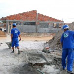 Obras da Escola Municipal da Coroa do Meio avançam para a fase de revestimento - Fotos: Silvio Rocha
