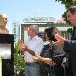 Prefeito homenageia centenário de Acrísio Cruz com busto de bronze - Fotos: Márcio Garcez