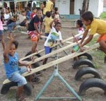 Crianças e adolescentes atendidos pela Semasc comemoram Dia da Criança em condomínio privado - Fotos: Ascom/Semasc
