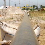 Nova tubulação de gás começa a ser construída nas imediações do Viaduto do DIA - Fotos: Wellington Barreto