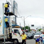 Prefeitura faz manutenção permanente dos semáforos da cidade - Fotos: Lindivaldo Ribeiro