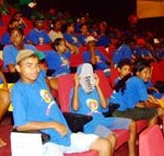 Crianças e adolescentes atendidos pela Semasc assistem a espetáculo promovido pelo Ministério Público - Fotos: Ascom/Semasc