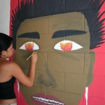 Alunos da EMEF Costa Melo desenvolvem oficina de pintura de mural - Fotos: Walter Martins