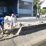 Prefeitura inicia recuperação da mureta do canal da Airton Teles - Fotos: Márcio Garcez