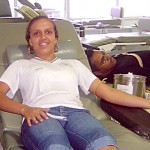 Alunas do curso técnico de enfermagem fazem doação de sangue - Foto: Ascom/Saúde