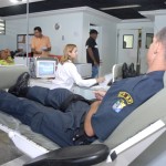 Hemolacen recebe doações de sangue de policiais da Radiopatrulha - Foto: Isa Vanny