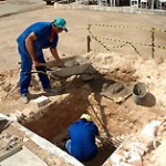Obras de esgotamento sanitário na Orlinha de Atalaia continuam - Foto: Janaína Santos/ASN