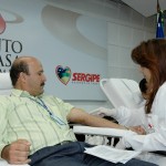 Marcelo Déda lança campanha de doação de sangue de servidores - Foto: Janaína Santos/ASN