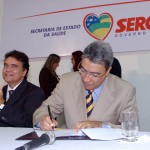 Governador e ministro anunciam medidas para ampliar os serviços de saúde - José Gomes Temporão e Marcelo Déda / Foto: Márcio Dantas/ASN