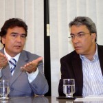 Ministro classifica projeto de saúde de Sergipe como referência nacional - José Gomes Temporão e Marcelo Déda / Foto: Márcio Dantas/ASN