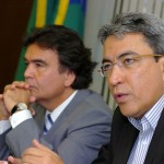 Ministro classifica projeto de saúde de Sergipe como referência nacional - José Gomes Temporão e Marcelo Déda / Foto: Márcio Dantas/ASN