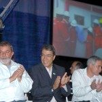 Presidente Lula e Déda participam de batismo da plataforma de Piranema - Foto: Márcio Dantas/ASN