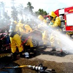 Samu participa de simulação de acidente com produto químico na BR101 - Foto: Edson Araujo