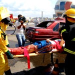 Samu participa de simulação de acidente com produto químico na BR101 - Foto: Edson Araujo