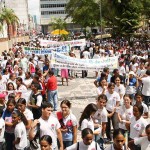 Estudantes participam de caminhada sobre o Dia da Consciência Negra - Foto: Juarez Silveira/Educação