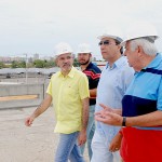 Marcelo Déda e Edvaldo Nogueira visitam obras do Viaduto do DIA - Foto: Marcos Rodrigues/AAN