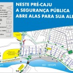 PréCaju: SSP orienta os foliões com mapa