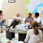 Secretária de Planejamento e empresário discutem projeto de casas para trabalhadores - Foto: Lúcio Telles