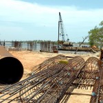 Construção da Ponte Jornalista Joel Silveira está em ritmo acelerado - Foto: André Moreira/ASN