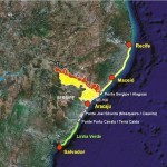 Governos de SE e AL se reúnem para discutir consórcio interestadual - Área de abrangência do consórcio SergipeAlagoas / Clique para ampliar