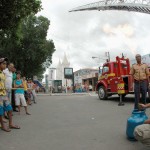 Bombeiros fazem demonstração de salvamento aéreo  - Foto: Jorge Henrique/ASN