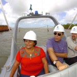 Déda e ministro do Turismo visitam obras da Ponte Joel Silveira - Foto: Márcio Dantas/ASN