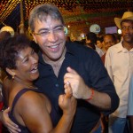 Governador prestigia Forró Caju ao lado de representantes da Microsoft - Foto: Márcio Dantas/ASN
