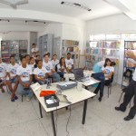 Encerrada primeira semana de atividades do projeto Mídia Jovem  - Eloísa Galdino parabeniza a primeira turma do Mídia Jovem / Foto: César de Oliveira / ASN