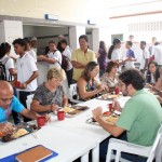 Professora norteamericana almoça com alunos do Atheneu - Foto: Juarez Silveira/Seed