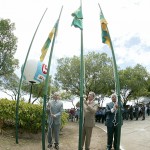 Déda participa das homenagens ao aniversário de 155 anos de Aracaju   - Governador Marcelo Déda hasteia a bandeira juntamente com o prefeito Edvaldo Nogueira e o viceprefeito Silvio Santos / Fotos: Marcos Rodrigues/ASN