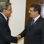 Déda recebe o presidente da Associação dos Magistrados Brasileiros  - Governador Marcelo Déda e o juiz Mozart Valadares Pires