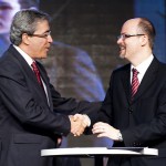 em São Paulo  - Governador Marcelo Déda na abertura do 5º Salão do Turismo / Foto: Alejandro Zambrana