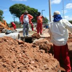 Calçadas e ciclovias estão sendo concretadas na rodovia João Bebe Água -