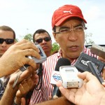 Governador Marcelo Déda visita obras da ponte sobre o rio Piauí - Fotos: Márcio Dantas/ASN