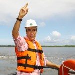 Governador Marcelo Déda visita obras da ponte sobre o rio Piauí - Fotos: Márcio Dantas/ASN