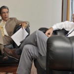 Déda reúnese com Temporão para reforçar aumento dos repasses à Saúde  - O governador Marcelo Déda em audiência com o ministro José Gomes Temporão