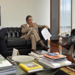 Déda reúnese com Temporão para reforçar aumento dos repasses à Saúde  - O governador Marcelo Déda em audiência com o ministro José Gomes Temporão