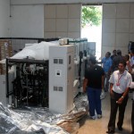 Máquina importada da China é apresentada para diretores e técnicos da Segrase  - Foto: Ascom/Segrase