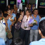Diretora do Colégio vencedor da edição estadual do Prêmio Gestão Escolar chega dos EUA - Fotos: Ascom/Seed