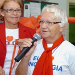 Pacientes e expacientes comemoram a vida  no "Dia da Vitória" no Huse - A enfermeira Elaine Brito