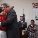 Déda participa da cerimônia de transmissão de cargo à primeiradama Eliane Aquino - A exsecretária da Inclusão e agora secretária adjunta Maria Luci
