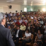 Déda participa da cerimônia de transmissão de cargo à primeiradama Eliane Aquino - A exsecretária da Inclusão e agora secretária adjunta Maria Luci