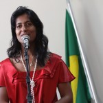 Déda participa da cerimônia de transmissão de cargo à primeiradama Eliane Aquino - A exsecretária da Inclusão e agora secretária adjunta Maria Luci