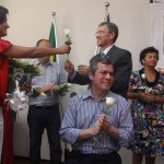 Déda participa da cerimônia de transmissão de cargo à primeiradama Eliane Aquino - A exsecretária da Inclusão e agora secretária adjunta Maria Luci