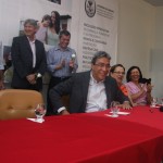 Déda participa da cerimônia de transmissão de cargo à primeiradama Eliane Aquino - A exsecretária da Inclusão e agora secretária adjunta Maria Luci