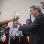 Déda participa da cerimônia de transmissão de cargo à primeiradama Eliane Aquino - A exsecretária da Inclusão e agora secretária adjunta Maria Luci
