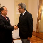 Déda recebe embaixador da China no PalácioMuseu Olímpio Campos - o embaixador da República Popular da China no Brasil