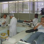 Atletas participam de campanha para incentivar doação de sangue - Fotos: Ascom/FSPH