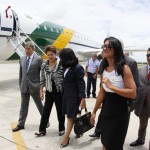 Governador recepciona Dilma Rousseff no aeroporto de Aracaju -